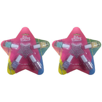 8pc Barbie Fantasy Range Nail Polish Gift Set Nail Polishes & Rhinestones