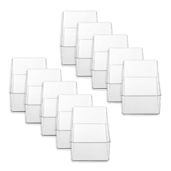 10x Boxsweden 24cm Crystal Stackable Tray Organiser Clear