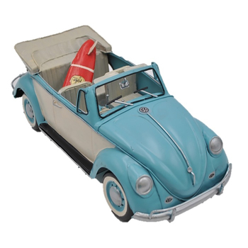 Boyle 34cm Volkswagen Beetle w/ Surfboard Ornament Blue