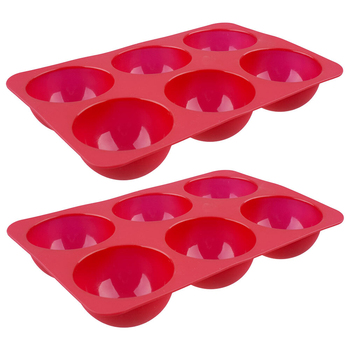2PK Daily Bake Silicone 6 Cup Dome Dessert Mould 6.6x4cm