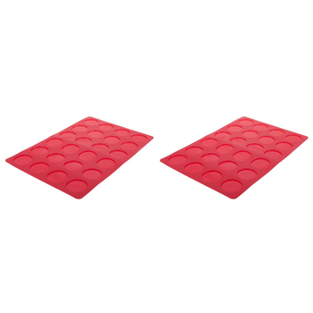 2PK Daily Bake Silicone 24 Cup Macaron Baking Sheet 36x23cm