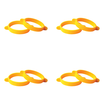 4x 2pc Appetito "Pansafe" Silicone Egg Rings Home Kitchen Cooking Yellow