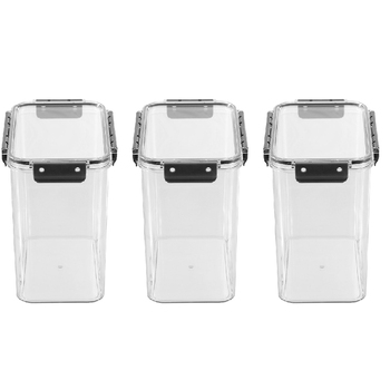 3PK Boxsweden Crystal 4L/21cm Pantry Storage Container - Clear