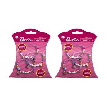 2x 3pc Barbie Make Your Own Friendship Bracelets Kids Jewelery Craft Set 3y+
