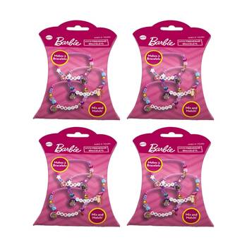 4PK 3pc Barbie Make Your Own Friendship Bracelets Kids Jewelery Craft Set 3y+