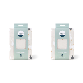 2PK Little Haven Cot Fitted Goose Baby Bedding Sheet 135cm