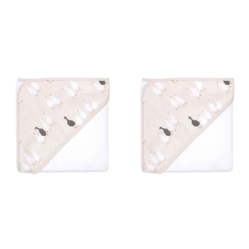 2PK Little Haven Cotton Hooded Goose Soft Baby Towel 76cm