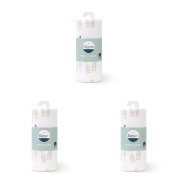 3PK Little Haven Muslin Wrap Goose Baby Bedding Blanket 100cm