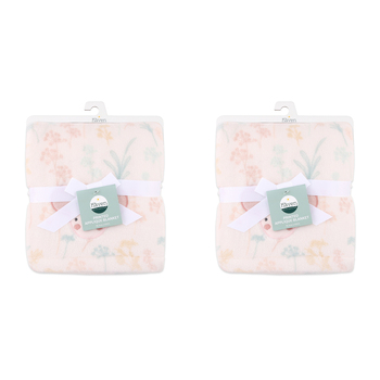 2PK Little Haven Cellular Blanket Rose Baby Blanket 90cm