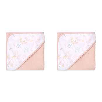 2PK Little Haven Cotton Hooded Wild Flower Soft Baby Towel 76cm