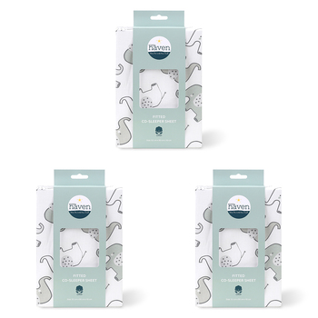 3PK Little Haven Co-Sleeper Elephant Baby Bedding Sheet 90cm