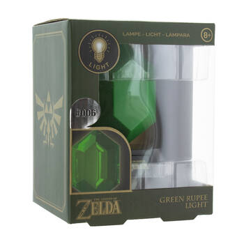 Nintendo Zelda Green Rupee Icon Desk/Bedside Light 8y+