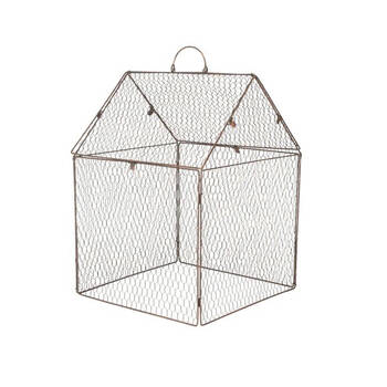  Cloche Wire House Outdoor Decoration 40x55cm Rust Copper