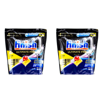 64pc Finish Powerball Ultimate Pro All-In-1 Dishwasher Tabs Lemon Sparkle