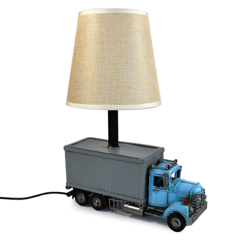 Auto Petit USB LED Lamp Container Truck 21x27cm Blue