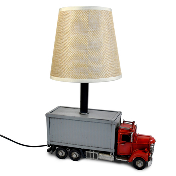 Auto Petit USB LED Lamp Container Truck 21x27cm Red