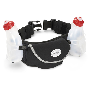 Perfect Fitness Dual Hydration Belt Waist Bag For Running/Walking