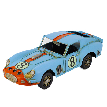 Boyle No. 8 Racer Metal Ornament Home Decor Blue 31cm