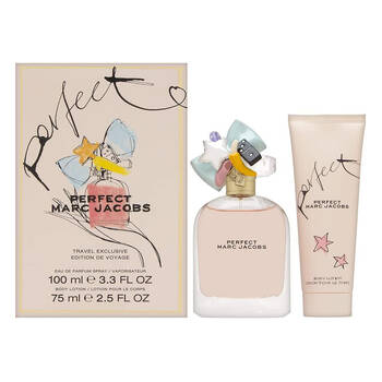 2pc Marc Jacobs Perfect 100ml EDT 75ml Body Lotion Set