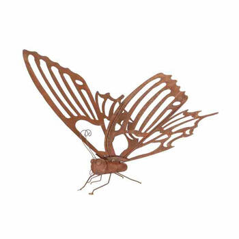  Large Standing Butterfly Outdoor Decoration 65x91cm Rust