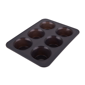 Daily Bake 6 Cup Silicone Jumbo Muffin Pan Charcoal