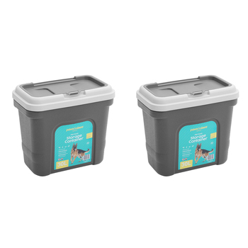 2PK Paws & Claws 49.5cm 30L Pet Dry Food Storer W/Scoop - Grey