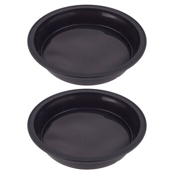 2x Daily Bake Silicone Round Cake Pan 24cm dia - Charcoal