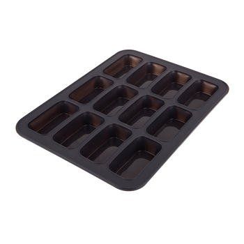 Daily Bake 12 Cup Silicone Mini Loaf Pan Charcoal