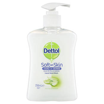Dettol 250ml Liquid Hand Wash Aloe Vera/Vitamin E w/ Pump