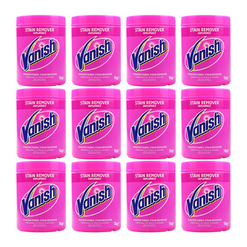12PK Vanish Laundry Detergent Powder Fabric Stain Remover 1kg