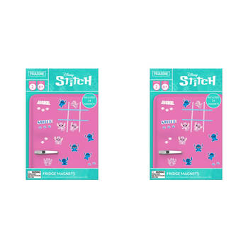2PK Disney Stitch and Angel Fun Fridge Magnets Vibrant Character Collection 4y+