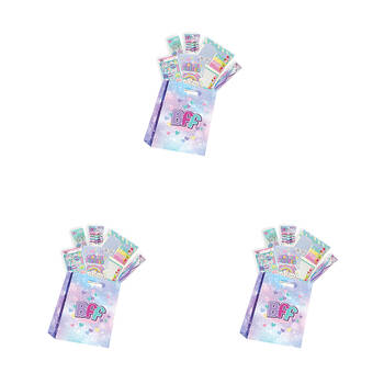3PK BFF Mini Showbag Friendship Gift Set with Writing Set Keychain Stickers - 5y+