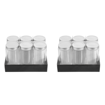 2PK 6PK Lemon & Lime 500ml Preserve Jar Capri Glass w/ Silver Lid