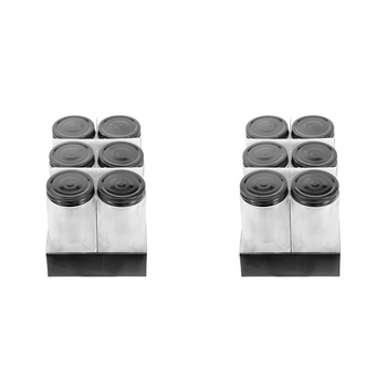 2PK 6PK Lemon & Lime 500ml Preserve Jar Capri Glass w/ Black Lid