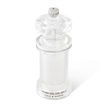 Cole & Mason 605 Acrylic 14cm Salt Mill Spice Grinder - Clear