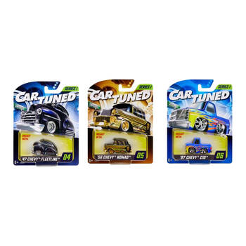 3PK CarTuned Diecast Model Cars Series 1 For Ages 6y+ Assorted