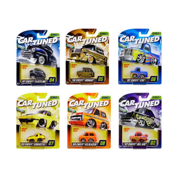 6PK CarTuned Diecast Model Cars Series 1 For Ages 6y+ Assorted