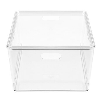 Boxsweden Crystal Tidy Box 52cm/24L Storage w/ Lid - Clear