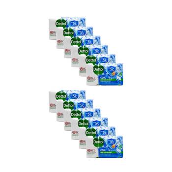 12PK Dettol Soap Bar Antibacterial Cool Effect Menthol Eucalyptus Fragrance 60g