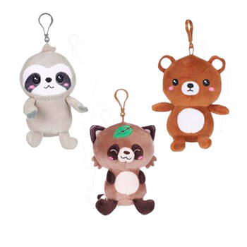 3PK Kawaii Kuties Bagclip Plush/Soft Toy Series 2 12cm For Ages 3y+ Assorted