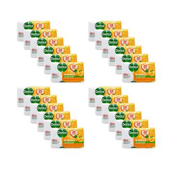 24PK Dettol Soap Bar Antibacterial Re-Energize Mandarin Orange Fragrance 60g