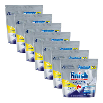 7PK 18pc Finish Powerball All-in-One Dishwashing Tablets Lemon Sparkle
