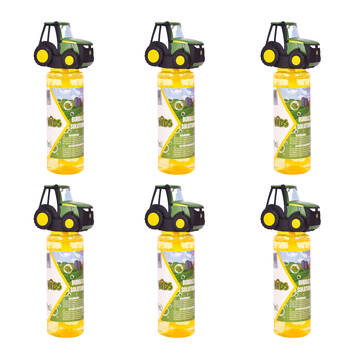 6PK John Deere Blowing Bubbles Bottle w/Bottle Tractor Themed Wand 147ml