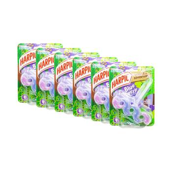 6PK Harpic Toilet Cage Scents of Adventure Blueberry Woodlands 6 Actions Clean