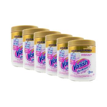 6PK Vanish Napisan Oxi Action Gold Multi Stain Remover Powder Crystal White 1kg