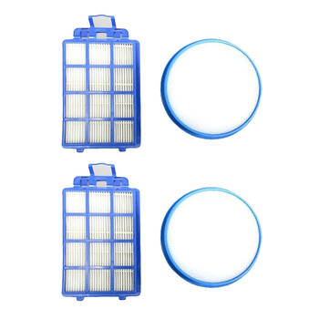 2PK Sauber Allergy Bagless Filter Set for HEPA Vacuum Cleaner Grey