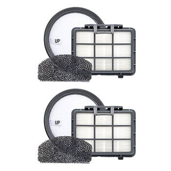 2PK Sauber Pro Pets Bagless Vacuum Replacement Filter for Optimal Airflow White