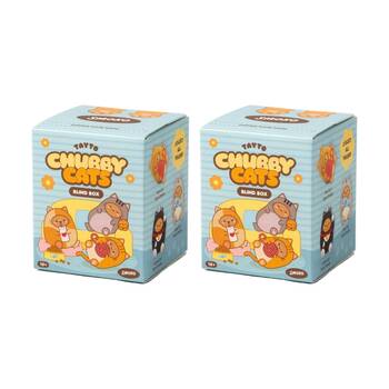 2PK Smoko Tayto Chubby Cat Blind Box Toy Collectable Figurine 15Y+ Assorted