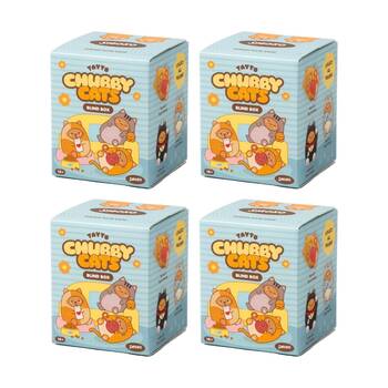 4PK Smoko Tayto Chubby Cat Blind Box Toy Collectable Figurine 15Y+ Assorted