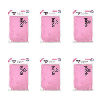 6PK Spunj Cloth Pink Clipstrip Multipurpose Durable Cleaning Dishcloth 